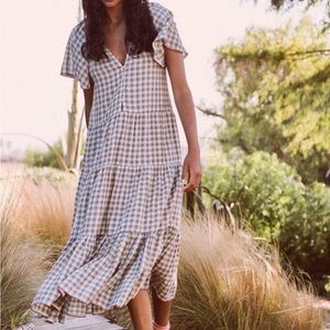 THE GREAT. The Iris Dress - Meadow Plaid - size 0 NWT